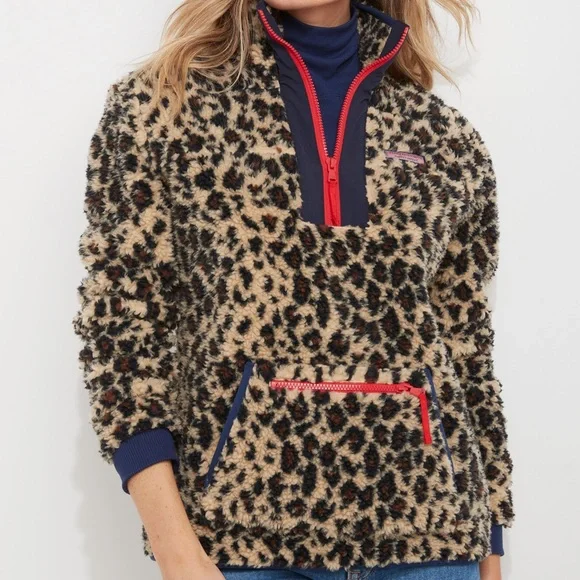 vineyard vines Leopard Print Sherpa SuperShep